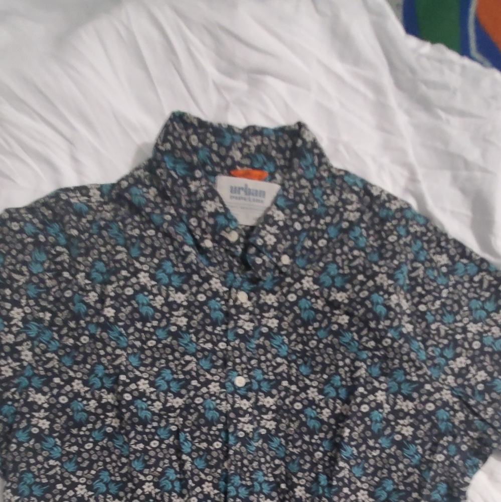 Floral button down shirt
